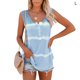 thumbnail image 1 of Camiseta sin mangas estampada sin mangas con estampado de teñido anudado para mujer, azul, L Scienceny AP002428-03, 1 of 5