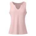 thumbnail image 4 of Beach Vacation Clothes for Women Camisoles with Support Women 9 10 Casual Summer Top Bra Shelf Top plus Blouse Dressy Bodysuit for Bohemian Shirt Button up Summer Sexy V Pink M, 4 of 5