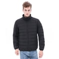 thumbnail image 3 of Wenseny Mens Puffer Lightweight Jacket Duck Down Stand-up Collar Padded Parka Black M, 3 of 8
