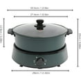thumbnail image 3 of 4L/4.2Qt Electric Hot Pot Round Multifunction Non-Stick Skillet Frying Pan Removable Split Cooking Pot Grill Pan w/Clear Lid & for Home Cooking Party BBQ Camping 1-5 People 1350W, 3 of 9