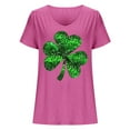thumbnail image 4 of Fsgntruao Blouse d'Été Décontractée pour Femme à Col en U, Manches Courtes, T - Unie, 4 of 4