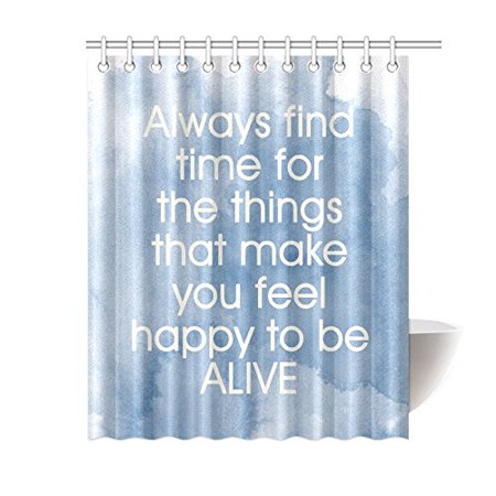 Gckg Blue Watercolor Shower Curtain Inspirational Motivating