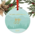 thumbnail image 2 of Metal Christmas Ornament, My First Christmas As Gigi 2017, Winter Wonderland Forest, Includes Ribbon and Gift Bag, 2 of 2
