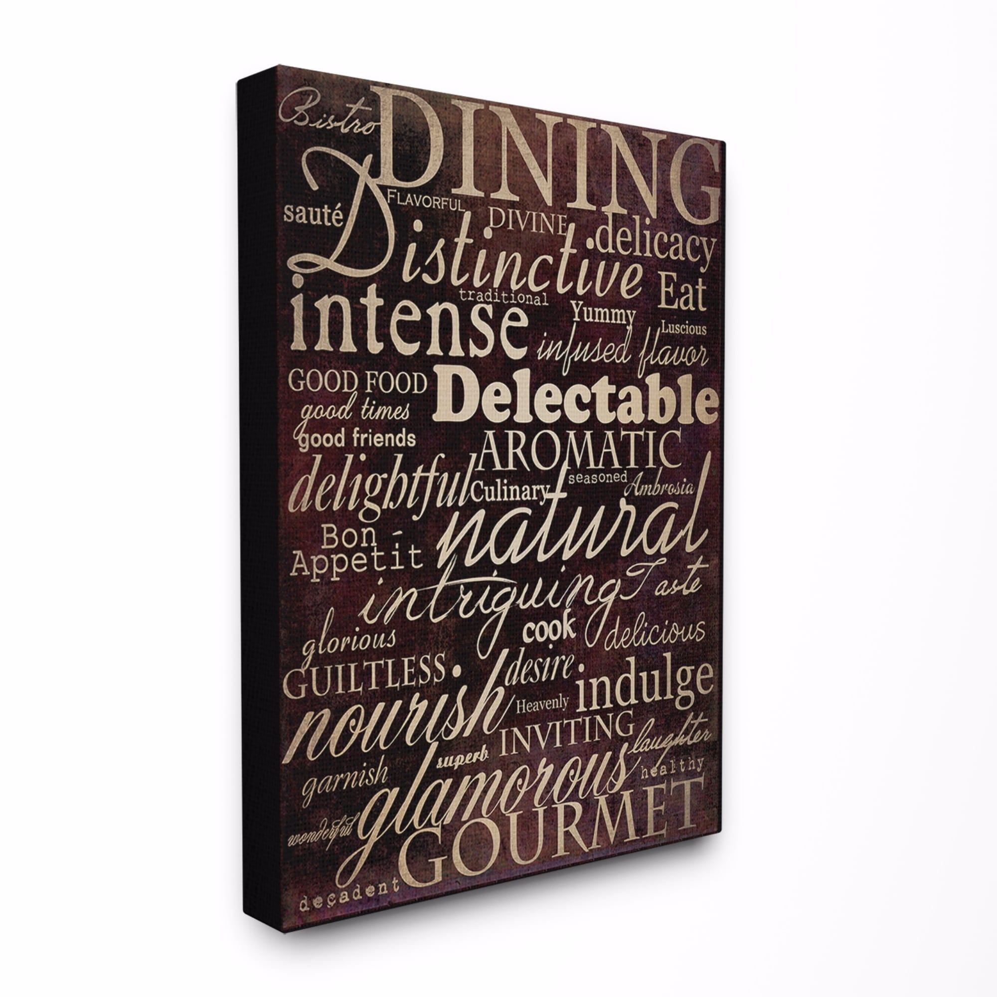 The Stupell Home Decor Collection Dining Words Kitchen Stretched Canvas Wall Art