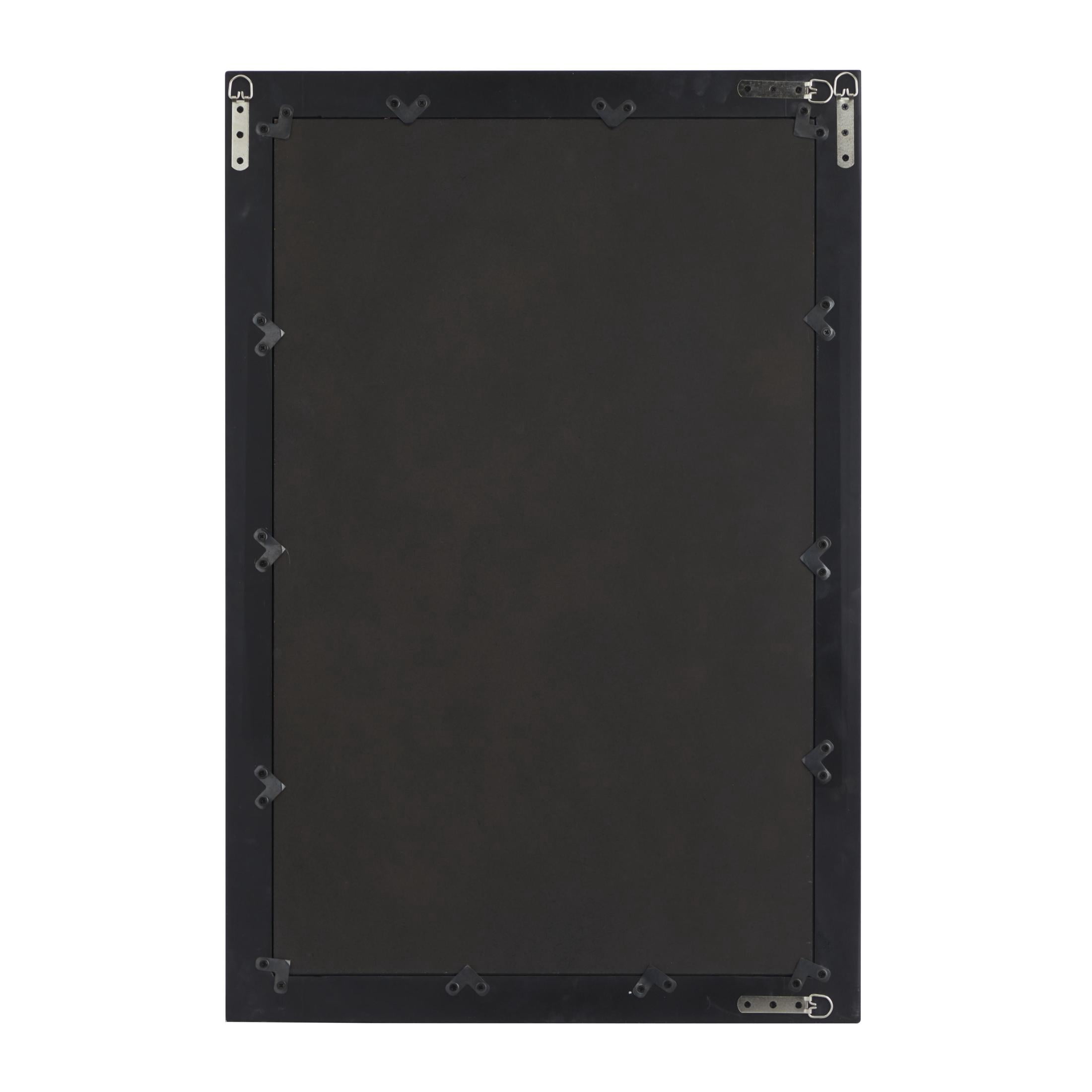 DecMode 24" x 36" Black Wall Mirror