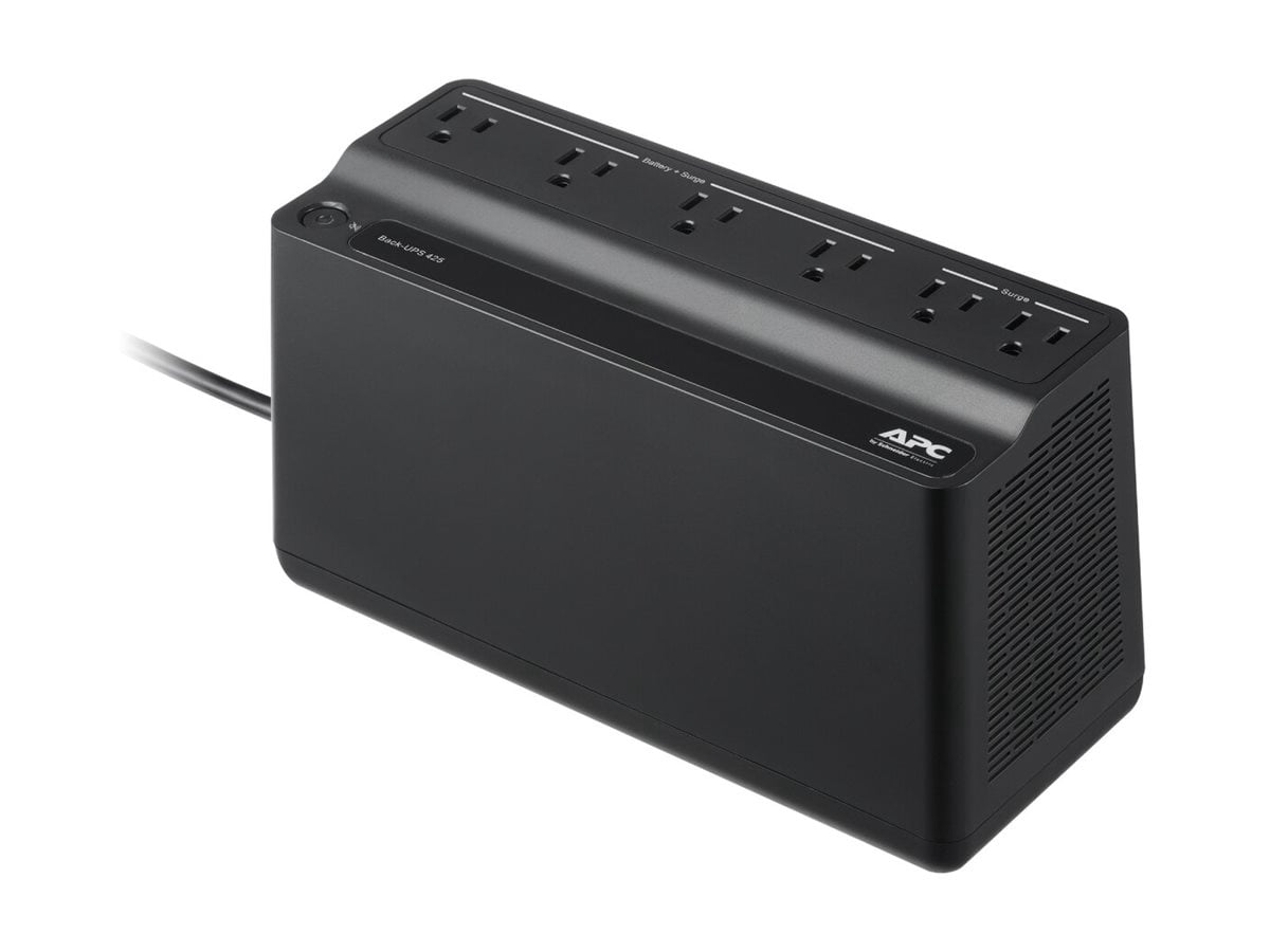 apc by schneider electric back-ups es 6 outlet 425va, 120v, lam - 425 va/255 w - 120 v ac - 3 minute stand-by time - 6 x nema 5-15r