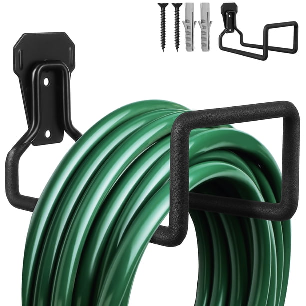Soporte para manguera de jardín, ganchos organizadores para garaje, ganchos multiusos para garaje, gancho para colgar manguera, soporte de pared resistente