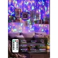thumbnail image 5 of Ahot  300 LED Fairy Curtain Lights, 9.8ft x 9.8ft Multicolor Curtain String Lights, USB Plug in 8 Lighting Modes Christmas String Hanging Lights with Remote for Bedroom Indoor Outdoor Party Xmas, 5 of 14