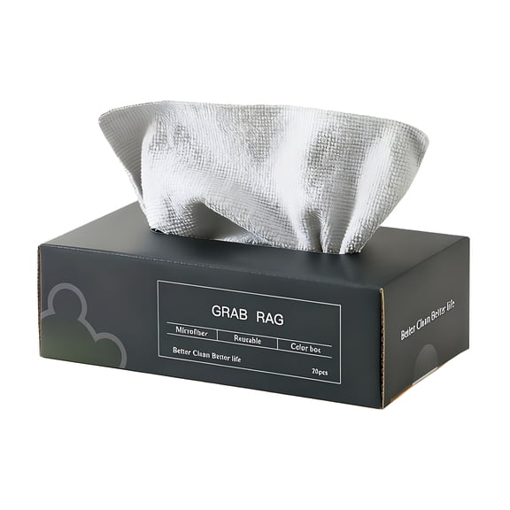 20 Pcs Disposable Cleaning Cloths - Grey Meltblown PP Microfiber Wipes - Non-Scratch, Absorbent & Odor-Resistant for Dishes, Cookware, Stove & Bathroom - Multi-Surface Household Cleaning Rags (1 Box)