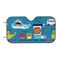 thumbnail image 7 of Balery Transportations With Cute Animals Windshield Sun Shade, Car Front Window Sunshade Cover ,Automotive Interior Portected Blocks Uv Rays For Car Pickup Truck Suv Accessories- Medium, 7 of 7