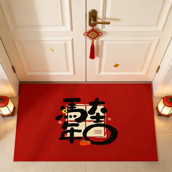 BotaniNest Horse Year Character Door Mat Entrance Stain Wear Mat Diatomaceous Earth Bathroom Absorbent Floor Mat