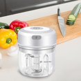 thumbnail image 3 of Estbridge Electric Mini Garlic Chopper Portable Food Processor Vegetable Chopper Onion Mincer Cordless Meat Grinder With USB Charging For Vegetable Pepper Onion Baby Food Seasoning Nut, 3 of 3