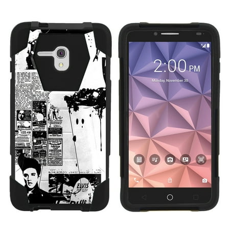 Chase Rocks - Alcatel One Touch Fierce XL 5054N Shock Fusion Heavy Duty Dual Layer Kickstand Case - Rock Like Elvis
