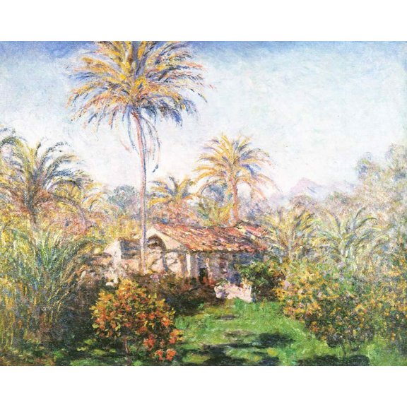 Gardeners House At Bordighera-Monet - CANVAS OR FINE PRINT WALL ART