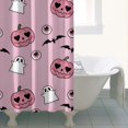 thumbnail image 4 of Cute Halloween Pattern Shower Curtain 36"x72" ,Bathroom Decorative Shower Curtains Set with 12 Hooks,Modern Waterproof Washable Shower Curtain, 4 of 6