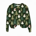 thumbnail image 5 of Towmus Christmas Sweatshirts for Women Cute Long Sleeve Women's Graphic Sweatshirt Pullover Tops with Snowman, 5 of 6