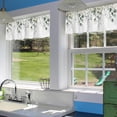 thumbnail image 5 of Valance Curtains for Windows,Green Eucalyptus Leaves and Flowers Semi Sheer Curtain Valance,Short Rod Pocket Window Treatment,Window Valance Curtains for Kitchen Living Room Bedroom Windows 54"x18", 5 of 6