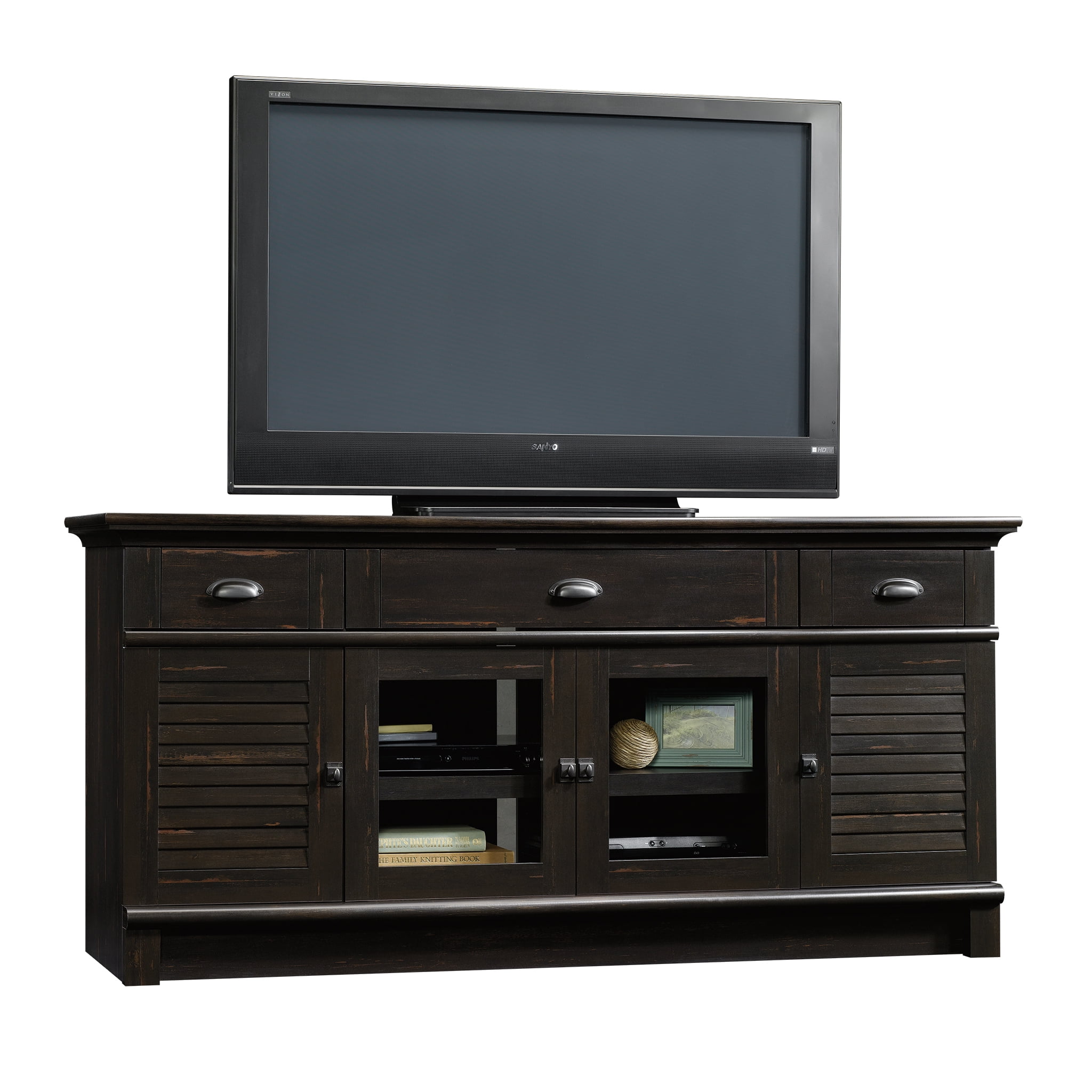 Sauder Harbor View Credenza For Tv S Up To 70 Antiqued Paint