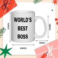 thumbnail image 4 of Worlds Best Boss Mug,Worlds Best Boss,Worlds Best Boss Mug The Office,Coworker Gifts,Boss Ceramic Mug-11Oz Coffee Milk Mug Cup, 4 of 5