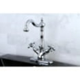 thumbnail image 2 of Kingston Brass KS1431AX Heritage Two-Handle Bathroom Faucet with Brass Pop-Up and Cover Plate, Polished Chrome, 2 of 3