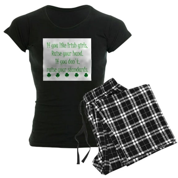 CafePress - If You Like Irish Girls Pajamas - Women's Short Sleeve Print T-Shirt and Pants Dark Cotton Pajama Set