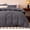 Dark Grey, variant on Sleep Zone Washed Striped Jacquard Duvet Cover Set Twin/Twin XL, 2 Pieces Soft Bedding Set, White