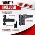 thumbnail image 5 of GEN-Y Hitch Tow Hitch for 2.5" Receiver - 6" Drop/Rise with 3 Adjustable Positions, Includes Dual Ball Mount, Pintle Lock and Locking Pins, 21,000 lbs Towing Capacity, 3,000 lbs Tongue Weight, Silver, 5 of 12