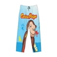 thumbnail image 4 of Mens Curi-ous Monkey Geor-gia Pajama Pants Lounge Pants Super Soft Pajama Bottoms with Pockets Drawstring, 4 of 8
