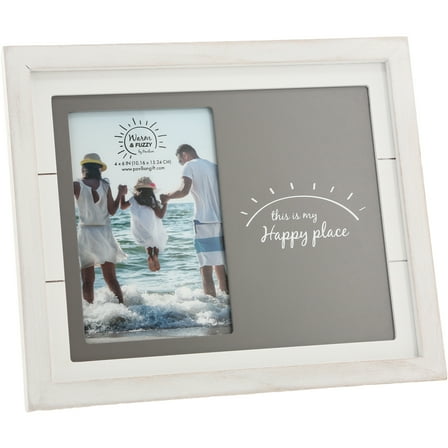 Pavilion Gift Company - Happy Place - 10" x 8.5" Frame (Holds 4" x 6" Photo)