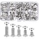 thumbnail image 1 of 80 Set Chicago Screws Assortment Kit 5 Sizes Round Cross Head Screws Metal Post Chicago Screws Button for DIY Leather Decoration, 1 of 4