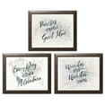 thumbnail image 1 of Gango Home Decor Contemporary Watercolor Wanderlust World Adventure, Paris Adventure, & London Adventure by Laura Marshall (Ready to Hang); Three 18x12in Brown Framed Prints, 1 of 6