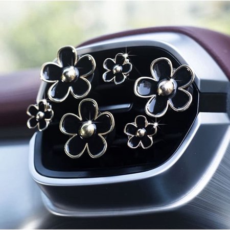 Set of 6 Cute Daisy Flower Air Vent Clip | Air Freshener Clip | Car Flower Accessories | Cute Air Fresheners | Mother's Day Gift (mix 2)