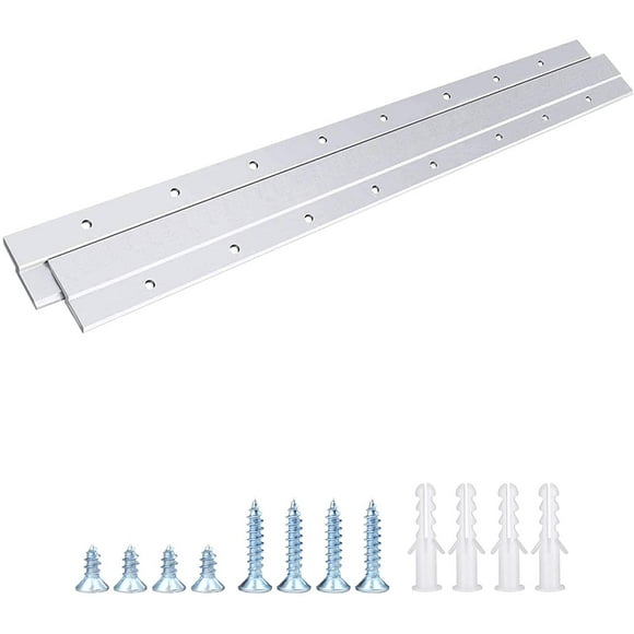 shiyou-French Cleat Picture Hanger, Aluminum Z Hanger Interlocking Wall Mounting Bracket Hardware Kit Z Clips for Hanging Wall Painting, Mirrors, Panels, Artwork, Cabinet, Whiteboard (18inch-1Pairs)