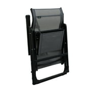 Caravan Sports Ergo+ Patio Folding Chair Gray, Flip Out Footrest, 300 LBS Weight Capacity, 7 Recline Positions