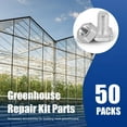 Trjgtas 50 Packs Greenhouse Nuts and Bolts Square Head Bolts Nuts