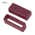 thumbnail image 3 of Uxcell Watch Band Strap Loops Silicone for 28mm Width Watch Band, Wine Red 4 Pack, 3 of 5