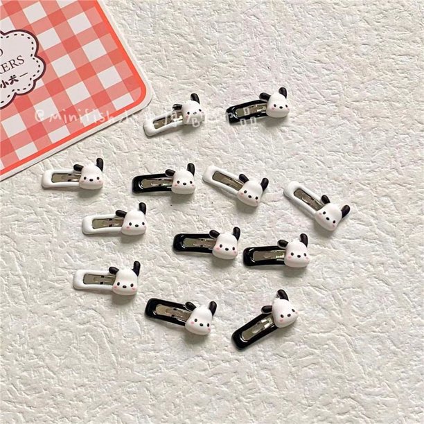 Pacha perro lindo cuadrado bb clip mini pinza de pelo de algodón niños pinza de pelo sanrio accesorios para el cabello bjd pequeño clip.