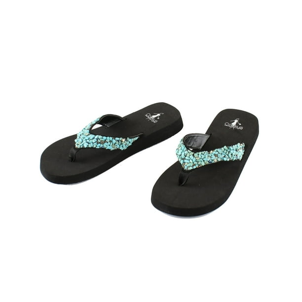 Corkys Footwear Corkys Turquoise Elien Flip Flops 10