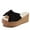 Black, variant on Low Wedge Sandals For Women's Summer Sandals Platform Shoes Wedged Bow Heels 7.5(40)