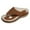 z240528-Brown-3, variant on LUOGENLI Female Orthopedic Sandals for Women Wide Width Summer Women Summer Roman Comfy Sandals Flat Toe Flip Flops Slider Sandals with Arch Support Open Platform Sandals Women Size 12 Wide