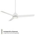 thumbnail image 2 of WAC Mocha 54" Matte White Dimmable LED Smart Ceiling Fan with Remote Control, 2 of 11