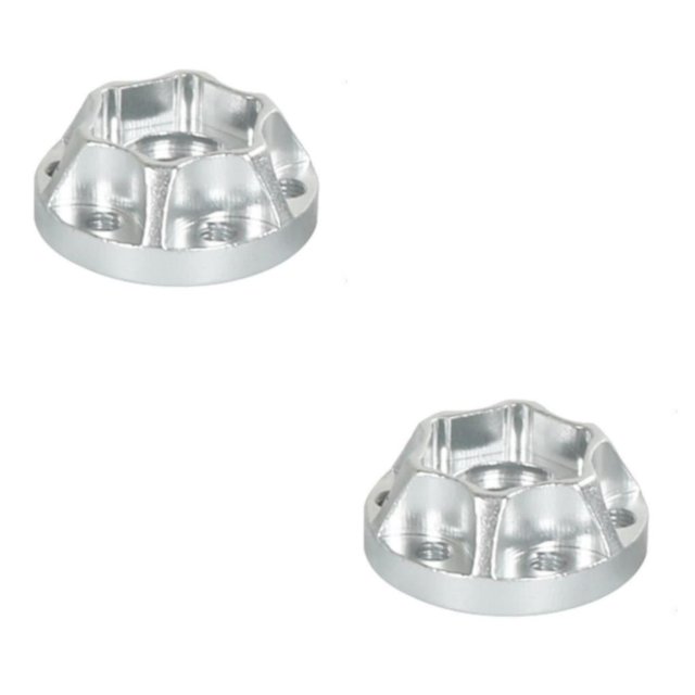 maskred Moyeux de Roue 4PCS pour Chenille RC 1 10 9 2 Jantes de Roue Haute Performance Mise à Niveau Argent 9mm 2Set