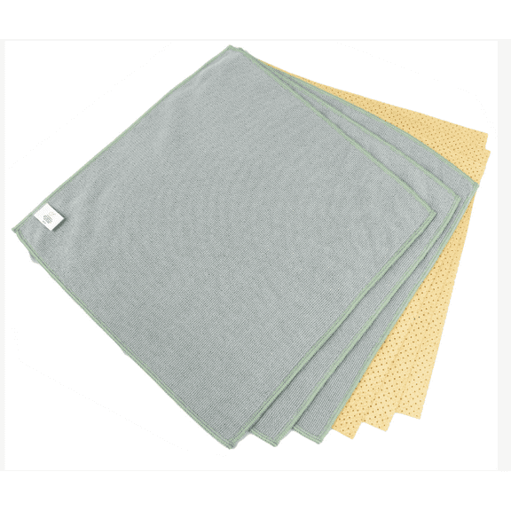 Window Cleaning Cloths, Set of 6(Blue/Yellow)