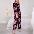 thumbnail image 3 of Balery Girl Butterfly Conjunto de Pijama con Estampado para Mujer, Conjunto de Dos Piezas con Manga Larga, Ropa de Dormir Suave con Bolsillos, Pijamas Cómodos-Medium, 3 of 7