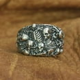 thumbnail image 2 of 925 Sterling Silver Skulls Grave Ring Biker Punk Jewelry TA257 US Size 8, 2 of 15
