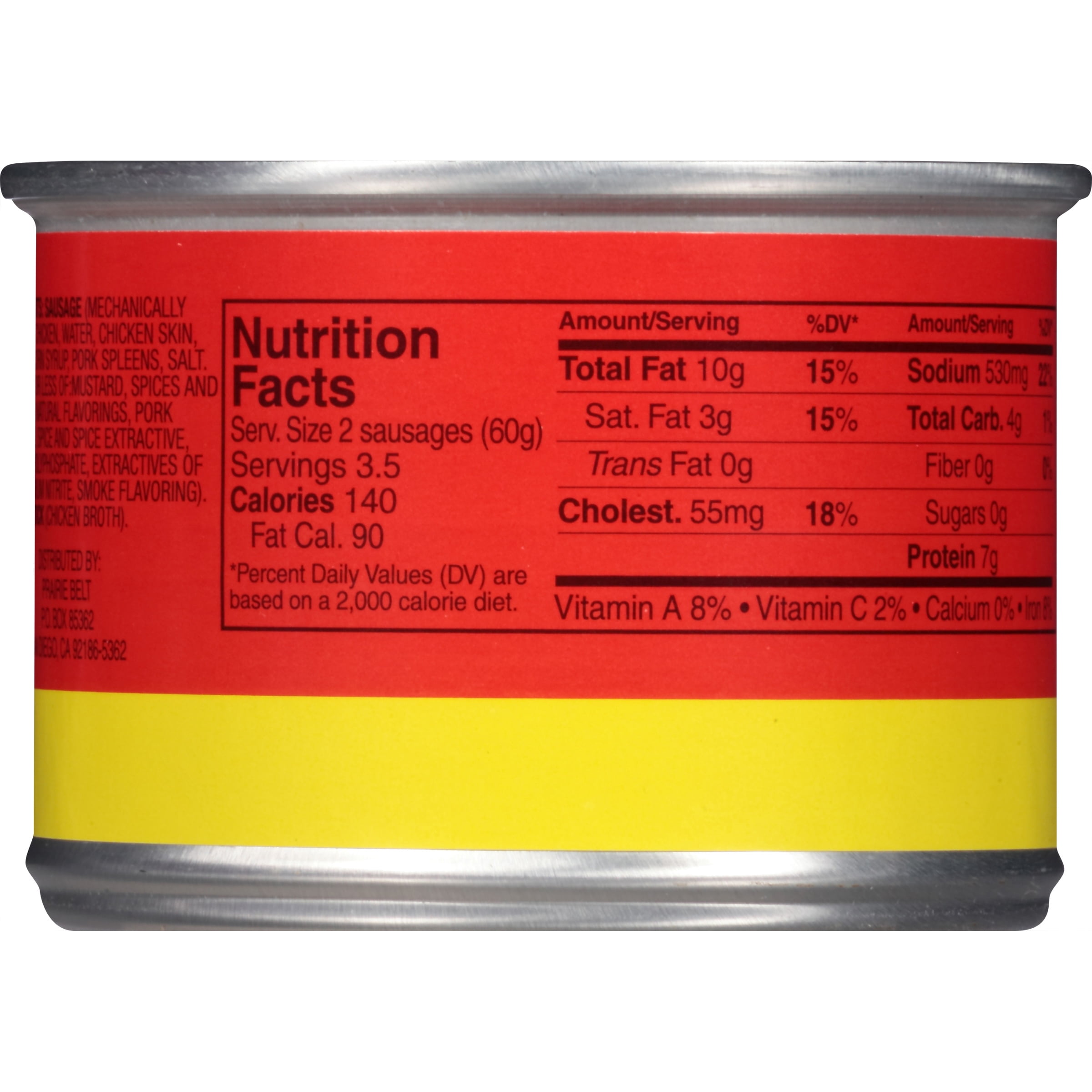 Prairie Belt Hot Smoked Sausage, 9.5 oz Can