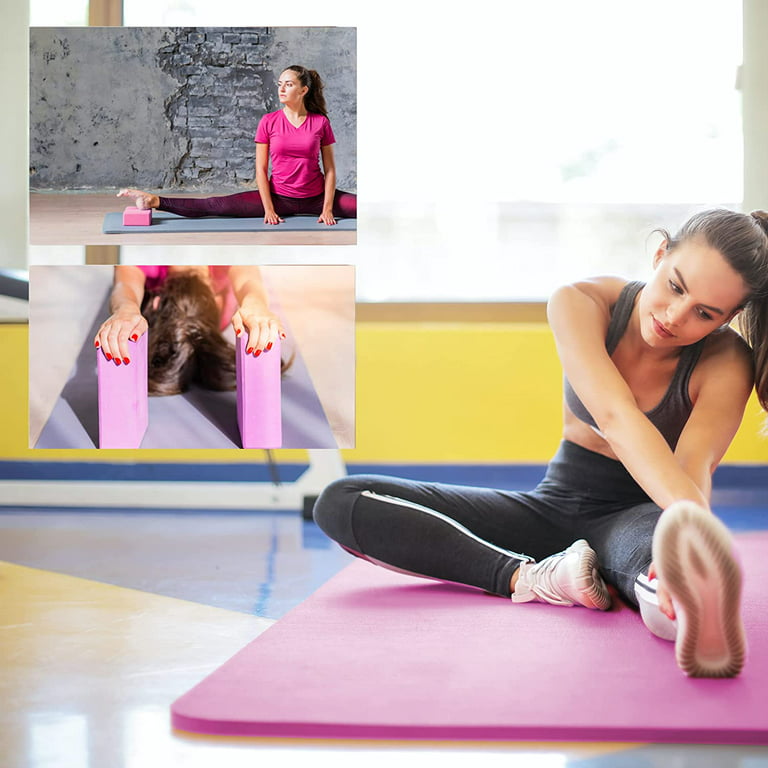 HemingWeigh pink yoga mat set, yoga kit, 1/2 Inch Thick yoga mat