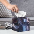 thumbnail image 6 of Yiaed Astronaut In Cosmic Garden Print Tissue Box Cover, PU Leather Decorative Organizer for Tabletop, Bathroom, Car, Office Creative Decorative, 6 of 7