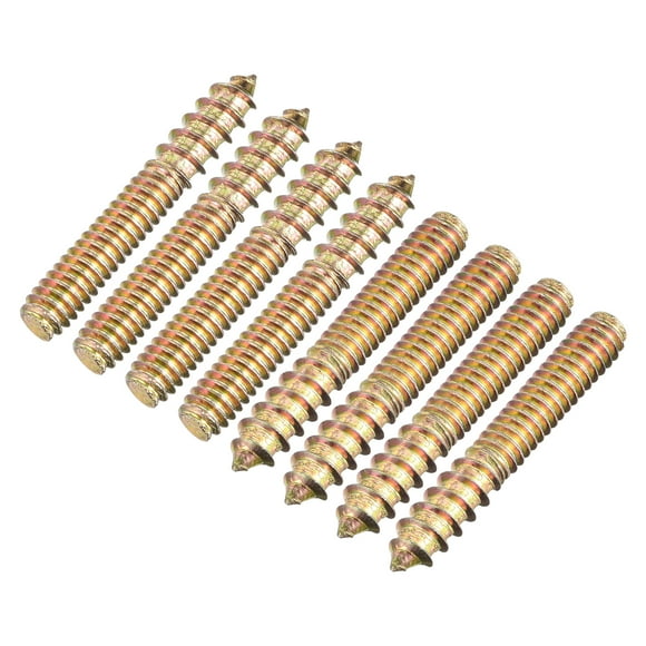 Unique Bargains 1/4-20x1-3/4' Hanger Bolts, 8 Pack Double Ended Screws Wood Dowel Screws