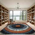 thumbnail image 2 of ODIKA Music Disc Motif Distressed Soundwave Cd Shaped Record Retro Vinyl Playful Foldable Easy Care for Master Suite, California King, Under Bed, 2 of 7